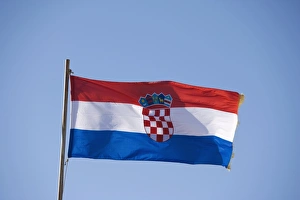 Images Dated 14th October 2007: Croatian Flag, Dubrovnik, Croatia, Europe