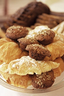 Pastries Prints: Croissants and muffins