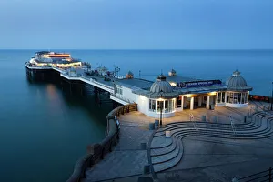 P Ier Prints: Cromer Pier at dusk, Cromer, Norfolk, England, United Kingdom, Europe