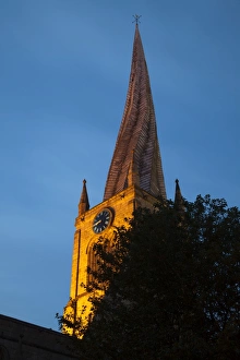 The Crooked Spire at the Parish Church of St. Mary and All Saints, Chesterfield, Derbyshire, England, United Kingdom, Europe