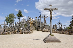 Lithuanian Prints: Cross laid by Pope John Paul II in 1993 at the Hill of Crosses