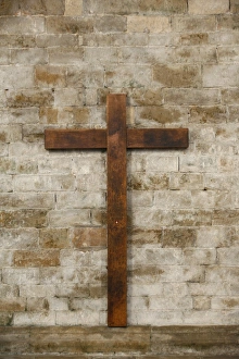 Vezelay Prints: Cross in Vezelay basilica, Vezelay, Yonne, Burgundy, France, Europe