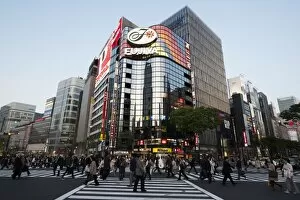 Shopping Centre Collection: Crossing in front of the modern shopping centers in Ginza, Crossing in front of the modern