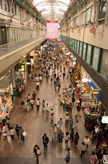 Mall Prints: Crowded shopping arcade
