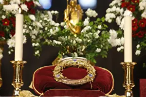 Objects Prints: Crown of Thorns, Christs Passion relics at Notre Dame cathedral, Paris, France