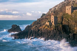 Surf Gallery: The Crown Tin Mines in Botallack, UNESCO World Heritage Site, Cornwall, England, United Kingdom