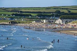 Vacations Prints: Croyde Beach, Devon, England, United Kingdom, Europe