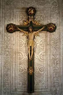 Typically Italian Gallery: Crucifix in Santa Maria delle Grazies Basilica, Milan, Lombardy, Italy, Europe