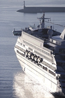 Cruising Prints: Cruise ship in dock at Palma harbour, Palma, Mallorca, Balearic Islands