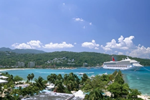 Cruise ship docked at Ocho Rios Bay