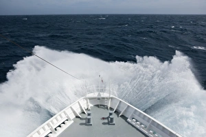 Deck Prints: Cruise ship in high seas, Drake Passage, Antarctica, Polar Regions