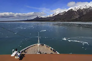 Cruise Ship Prints: Cruise Ship, Hubbard Glacier, Disenchantment Bay, Alaska, United States of America