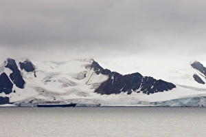 Antarctica Prints: Cruise ship, Livingston Island, South Shetland Islands, Antarctica, Polar Regions