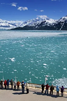 Cruise Prints: Cruise ship near Hubbard Glacier, Yakutat Bay, Gulf of Alaska, Southeast Alaska
