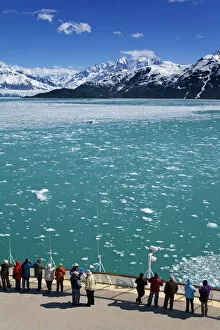 Images Dated 26th May 2010: Cruise ship near Hubbard Glacier, Yakutat Bay, Gulf of Alaska, Southeast Alaska