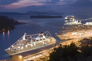 Cruising Prints: Cruise ships in port, Dubrovnik, Dalmatia, Croatia, Adriatic, Europe