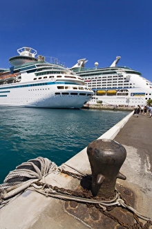 Nassau Prints: Cruise ships at Prince George Wharf, Nassau, New Providence Island, Bahamas