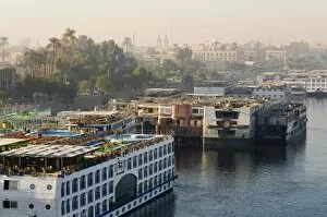 Images Dated 11th February 2008: Cruise ships on the River Nile, Luxor, Egypt, North Africa, Africa
