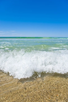 Queens Land Prints: Crystal clear blue sea at Surfers Paradise, Gold Coast, Queensland, Australia, Pacific