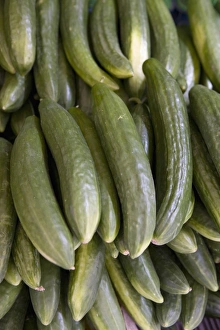 Salad Prints: Cucumbers, market, Old Town, Prague, Czech Republic, Europe