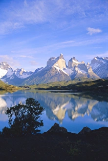 Cuernos del Paine, 2600m, from Lago Pehoe, Torres de Paine National Park