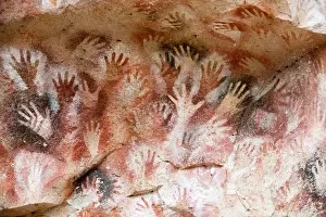 Abundance Prints: Cueva de las Manos (Cave of Hands), UNESCO World Heritage Site, a cave or series
