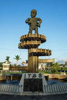 Commemoration Prints: Cuffy Monument of the revolution of 1763, Georgetown, Guyana, South America
