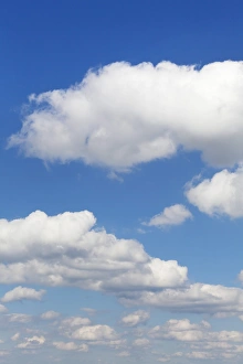 Cumulus Clouds Prints: Cumulus clouds, blue sky, summer, Germany, Europe