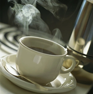 Heat Prints: Cup of steaming coffee