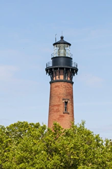 Gothic Revival Prints: Currituck Beach Lighthouse, Corolla, Outer Banks, North Carolina, United States of America