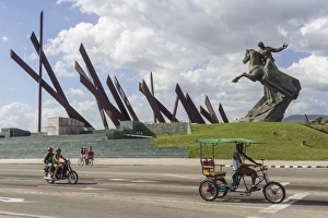 Revolution Prints: Cycle-taxi and motorbike, Revolution Square
