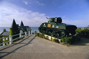Railing Gallery: D-Day beach, Arromanches, Normandie (Normandy), France, Europe