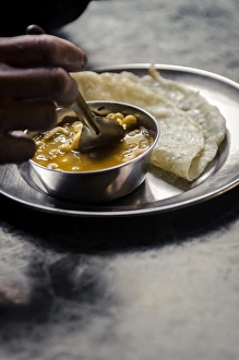 Spoon Prints: Daal and roti, Bhaktapur, Nepal, Asdia