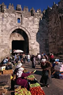 Daily market, Nablus Gate, Old City, Jerusalem, Israel, Middle East
