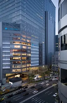 Stores Prints: Daimaru department store above the JR central Tokyo train station, seen on the Yaesu side