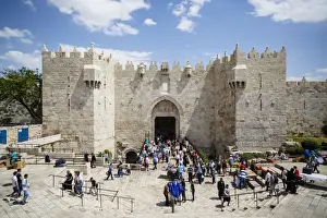 Damascus Gate in the Old City, UNESCO World Heritage Site, Jerusalem, Israel, Middle East
