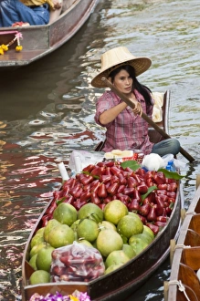 Small Business Prints: Damnoen Saduak Floating Market, Thailand, Southeast Asia, Asia
