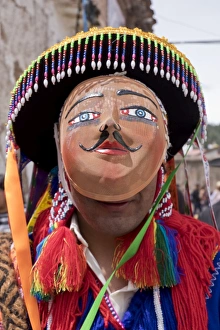 Disguise Prints: Dancers at the San Jacinto fiesta in Cusco, Peru, South America