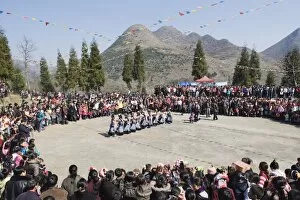 Dancing at a 4 Seals Miao lunar New Year festival, Xinyao village, Guizhou Province