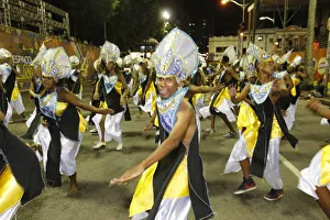 Costumes Prints: Dancing band at Salvador carnival, Bahia, Brazil, South America