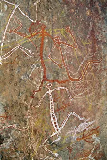 Kakadu Prints: Dancing figures at Nourlangie Rock
