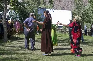 Images Dated 19th August 2009: Dancing guests at wedding of Pamiris, Bartang Valley, Tajikistan, Central Asia, Asia