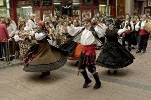 Dancing the jota during the fiesta del Pilar