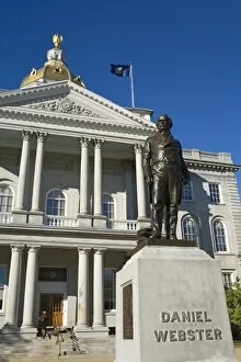 Images Dated 17th October 2007: Daniel Webster statue, State Capitol, Concord, New Hampshire, New England