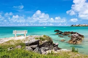 Bench Collection: Daniels Head Bay, Bermuda, Atlantic, Central America