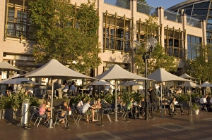 Pavement Cafe Prints: Darling Harbour, Sydney, New South Wales, Australia, Pacific