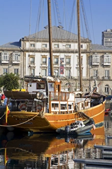 Galicia Prints: Darsena Marina in La Coruna, Galicia, Spain, Europe