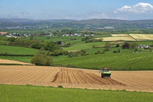 Harvesting Prints: Dartmoor from near Kingsbridge, Devon, England, United Kingdom, Europe