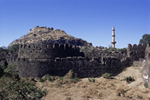 Maharashtra Prints: Daulatabad Fort and Chand Minar near Aurangabad