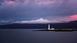 Dawn at Lismore Lighthouse, Inner Hebrides, Scotland, United Kingdom, Europe